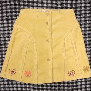 Yellow Button Down Skirt